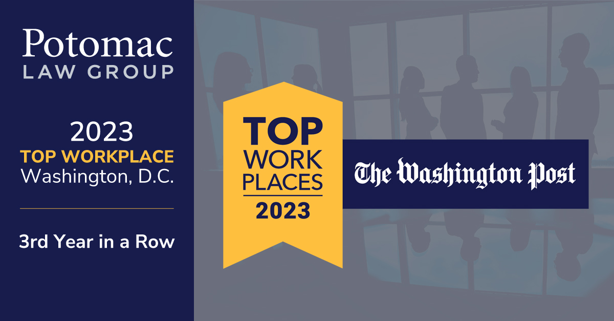 Potomac Law is proud to announce we've been named to the 2023 @TopWorkplaces list. We're thrilled to be recognized and thankful to our employees, who made this happen! #topworkplaces2023 #TopWorkplace

Read more at: washingtonpost.com/business/inter…
