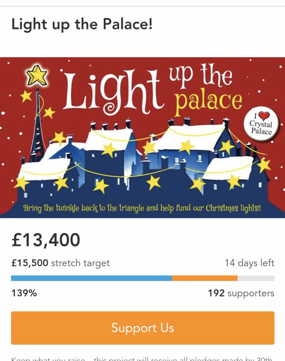 CPTriangulation's tweet image. @cplocal @cpneighbours @CPParkTrust @cpca@NorwoodSociety @InsideCroydon
2 weeks to get just over £2k.
Can we do it! 🎄
crowdfunder.co.uk/p/Light-Up-The…