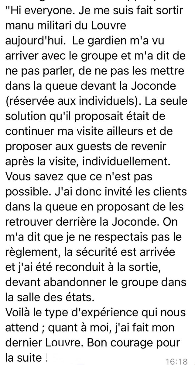 🫨Comment dire … Voilà les conditions d’accueil des visiteurs qui font le choix de découvrir le #Louvre , ses collections et ses chefs-d’œuvre avec un #guideconférencier. ⁦<a href="/MuseeLouvre/">Musée du Louvre</a>⁩ ⁦<a href="/louvrepourtous/">Louvre pour tou·te·s</a>⁩ ⁦<a href="/MinistereCC/">Ministère de la Culture 🇫🇷</a>⁩ ⁦<a href="/fngic_fr/">FNGIC</a>⁩ ⁦⁦<a href="/Telerama/">Télérama</a>⁩