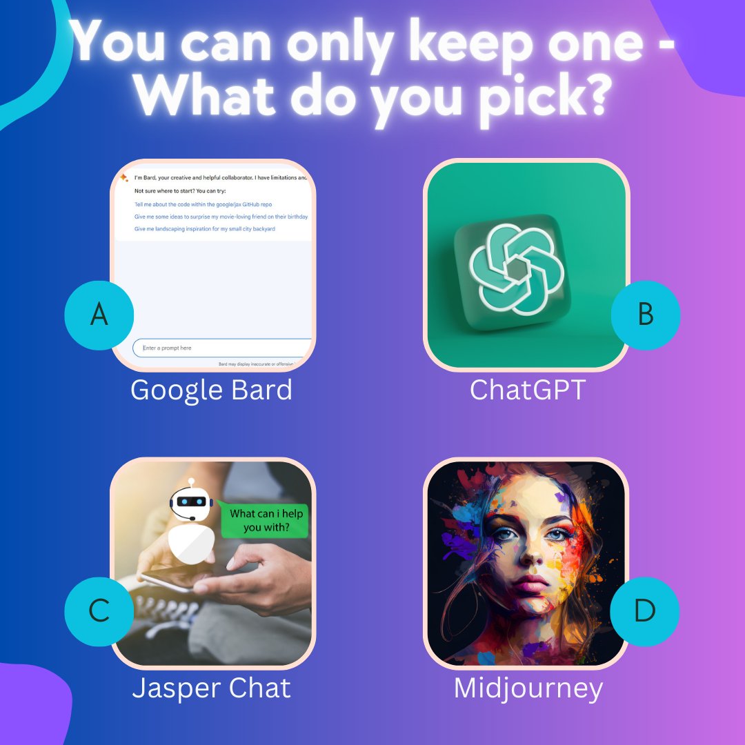 AiNewsDotCom's tweet image. ❓ What do you pick to keep?
.
.
.
.
#AiNews #ArtificialIntelligenceApps #ArtificialIntelligenceTechnology #GenerativeAi  #ArtificialIntelligenceApplications #AiPlatforms #AiPrograms