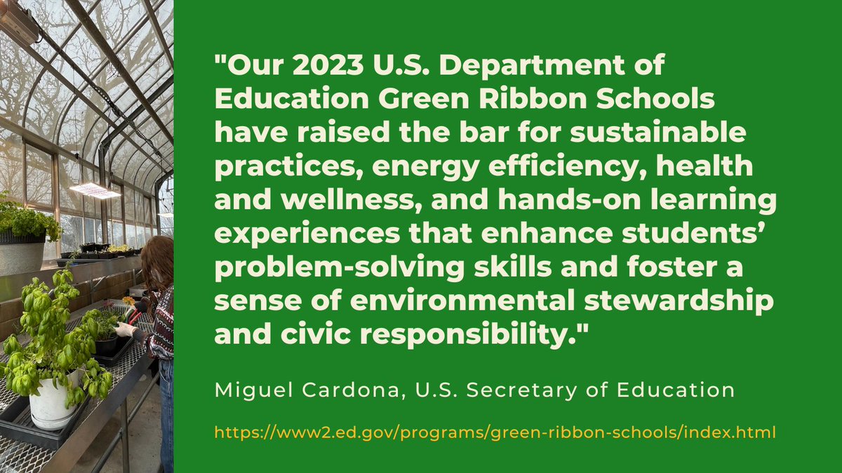 The ED-GRS Awards Ceremony on Aug. 8th will be livestreamed at two times: 
1⃣ Keynote speakers 9:30am ET 
2⃣Awards Presentation 2pm ET.
Join us to celebrate the 2023 ED-GRS Honorees achievements in whole school sustainability. 
@mygreenschools @UndauntedK12 @CHPSNews