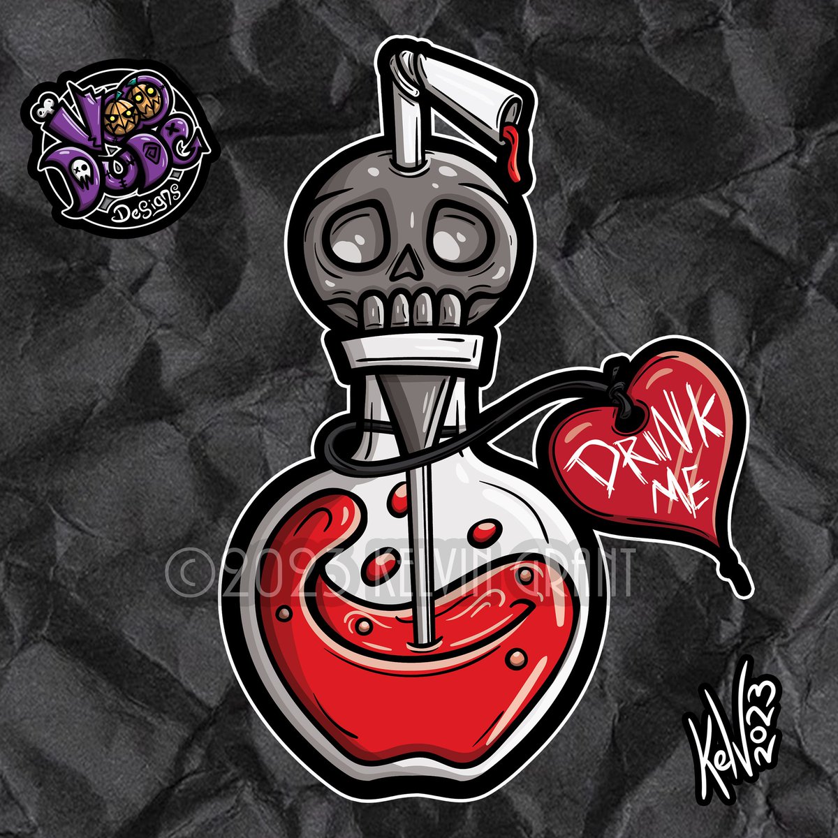 Drink me! bottle for my wonderland expansion of four souls.

#voodude #wonderland #drinkme #dark #darkwonderland #alt #alternative #goth #gothart #gothgoth #halloween #halloweenart #spooky #tattoo #stickers #foursouls