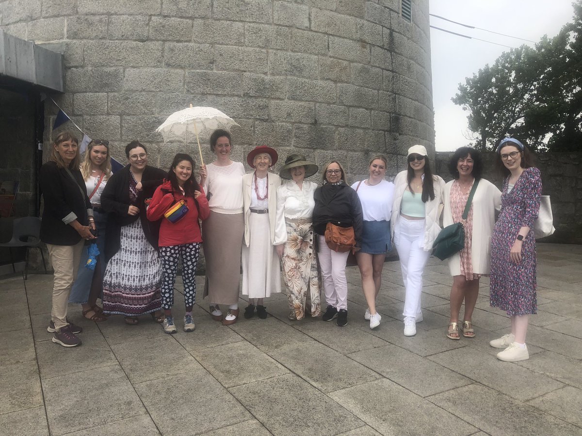 janefstokes's tweet photo. Happy Bloomsday. @bloomsdayfest International media from USA, Italy &amp; Denmark enjoy @Failte_Ireland  designed programme @BloomsdayDublin @JoyceTower @VisitDublin  #Bloomsday2023 https://t.co/bEbnsvuZwg