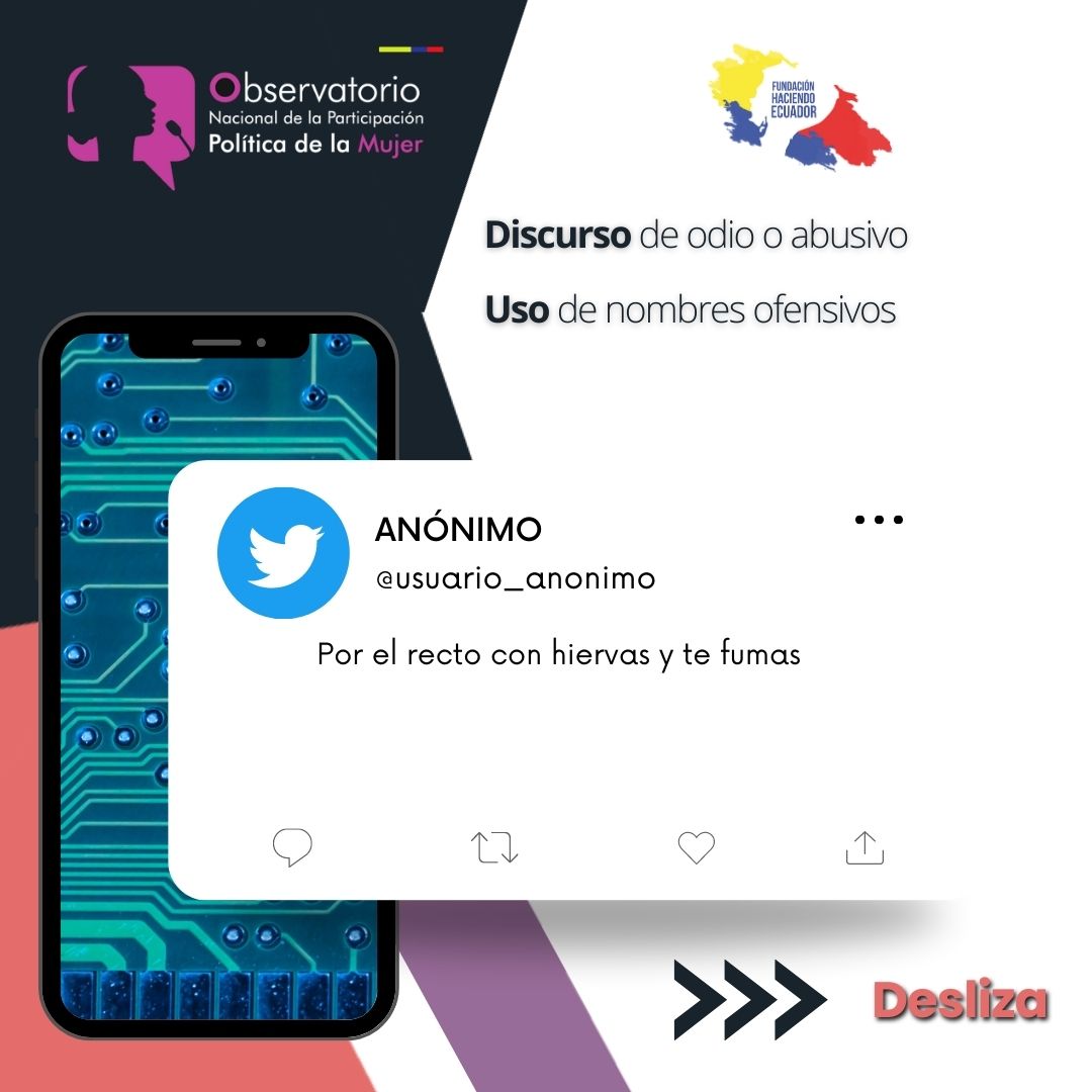 Obs_MujeresEc's tweet photo. 🚨Lanzamos nuestra voz de #ALERTA por la Violencia Política de Género en contra de la Candidata Vicepresidencial Luz Vega Conejo. Esto sucede en redes NO LO NORMALICEMOS. #SiTocanAUnaRespondemosTodas #SeguimosObservando https://t.co/LvGdfYfIyf