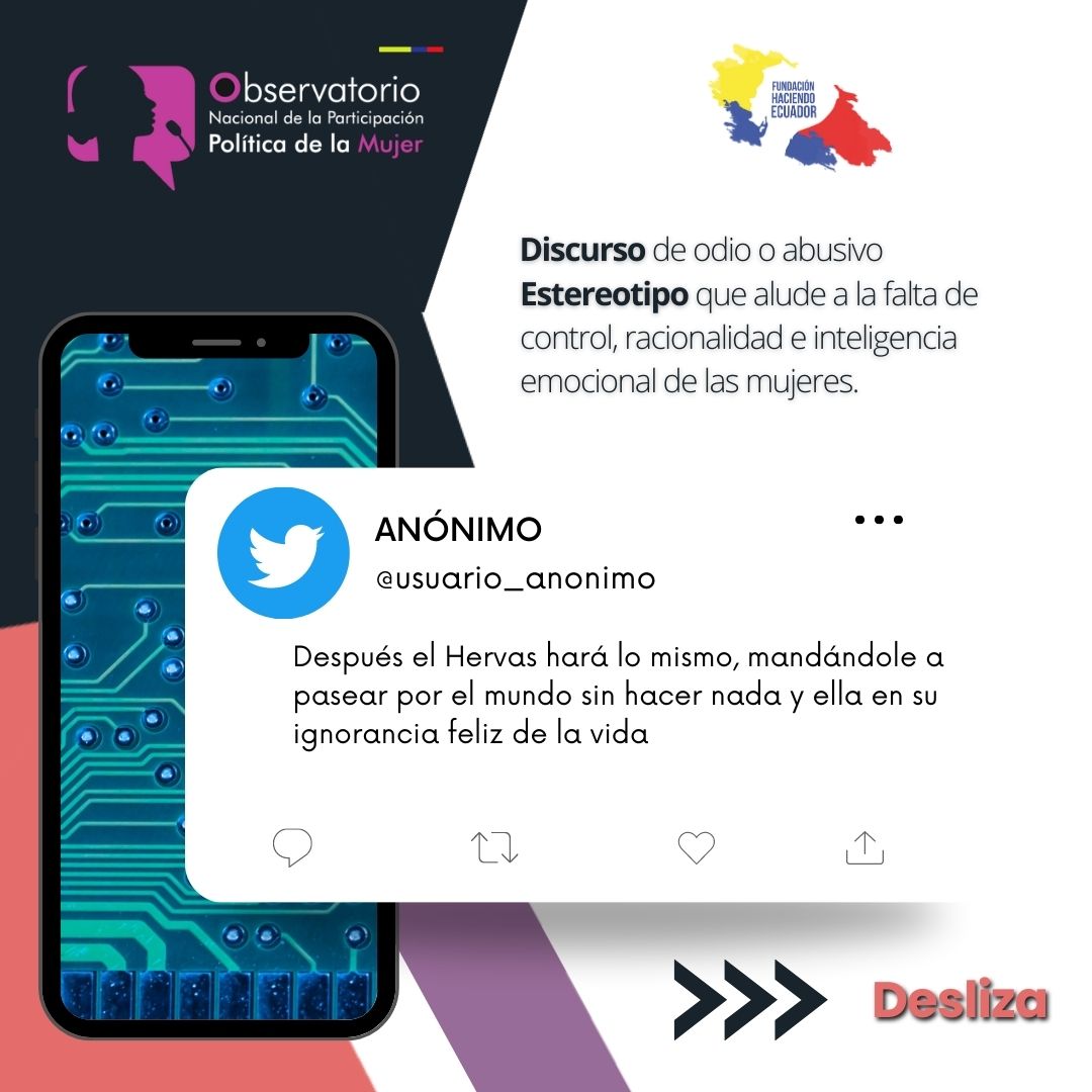 Obs_MujeresEc's tweet photo. 🚨Lanzamos nuestra voz de #ALERTA por la Violencia Política de Género en contra de la Candidata Vicepresidencial Luz Vega Conejo. Esto sucede en redes NO LO NORMALICEMOS. #SiTocanAUnaRespondemosTodas #SeguimosObservando https://t.co/LvGdfYfIyf