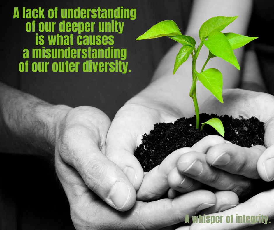 WHISPER 781  #Understanding #Deeper #Unity #Misunderstanding #Diversity #ROI #ReturnOnIntegrity #Integrity #CoreValues #Connection