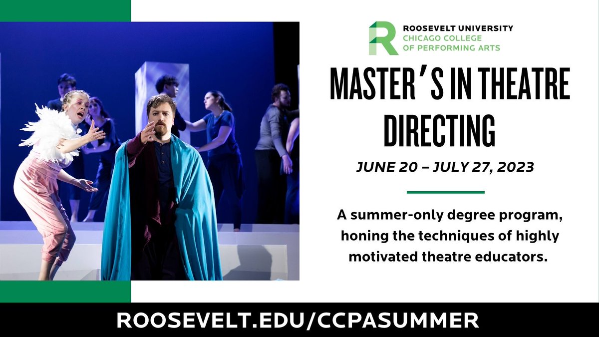 This three-year, summer program focuses on refining directorial and performance skills, and encourages collaboration between those who are dedicated to creating theatre with young performers. 
🎬 Apply today: roosev.lt/3NaKfpb 

 #RUSummer #directing #rooseveltu