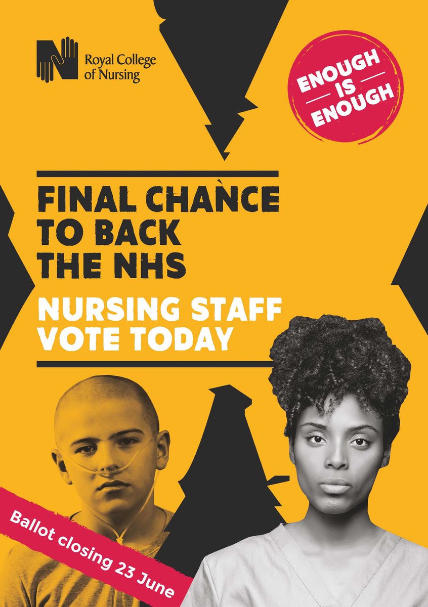 7 days, get that ballot back. Don’t get apathetic #nurses - vote for change, vote to reject unsafe staffing, vote to reject unfair pay. Enough is enough, #RCN #VoteForStrike #England #NorthEast #Northumberland #Wearside #Newcastle #Tyneside #Durham #Teeside  - use your voice!