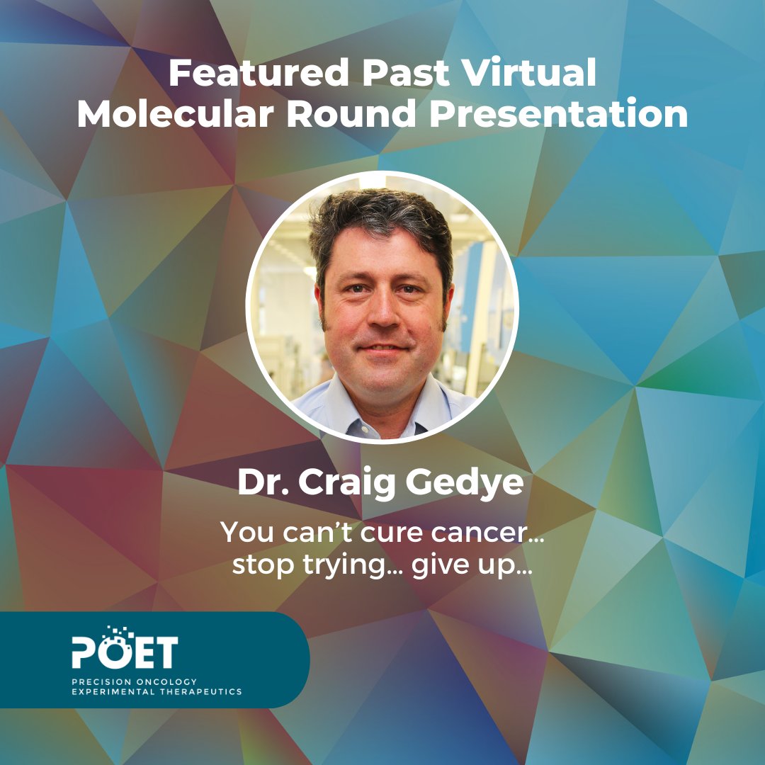 POETOncology's tweet photo. 📣 Missed the session? Watch it now! 📺
🔬 POET Virtual Molecular Rounds: "You can’t cure cancer… stop trying… give up…" with @DrCraigGedye
🔗 https://t.co/eXxZjtS5Ra
#POETVirtualMolecularRounds #POETOncology #Oncology #CancerResearch #Cancer #precisionOncology https://t.co/VhrutqFe57