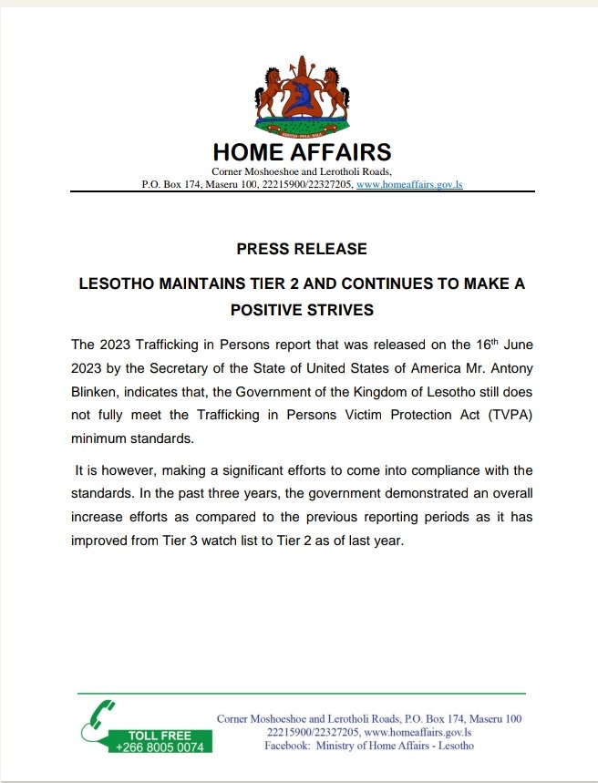 Ministry of Home Affairs - Lesotho🇱🇸🇱🇸 tweet media