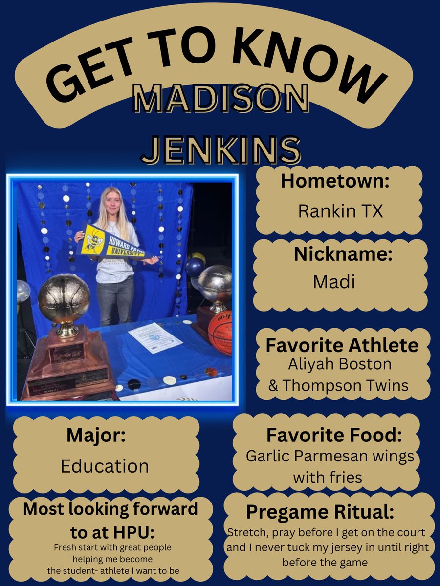Let’s Meet The team!! 
First off is Madison Jenkins. She will be a freshman this year! 🏀

#StingEm