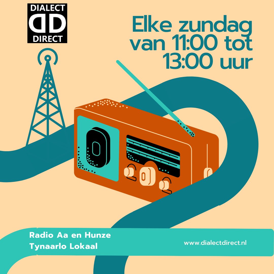Zundag heur je oes weer rechtstreeks  op Radio Aa en Hunze &amp; Tynaarlo Lokaal. Dizze week undermeer (neie) meziek van:
* Rene Beverwijk - Loat mor goan
* <a href="/martijje/">martijje</a> - Wat Vincent zag
* <a href="/LeonJM/">Leon Moorman</a> - Asof morgen niet meer bestiet
* @driefzand - Kiek noar Diezulf