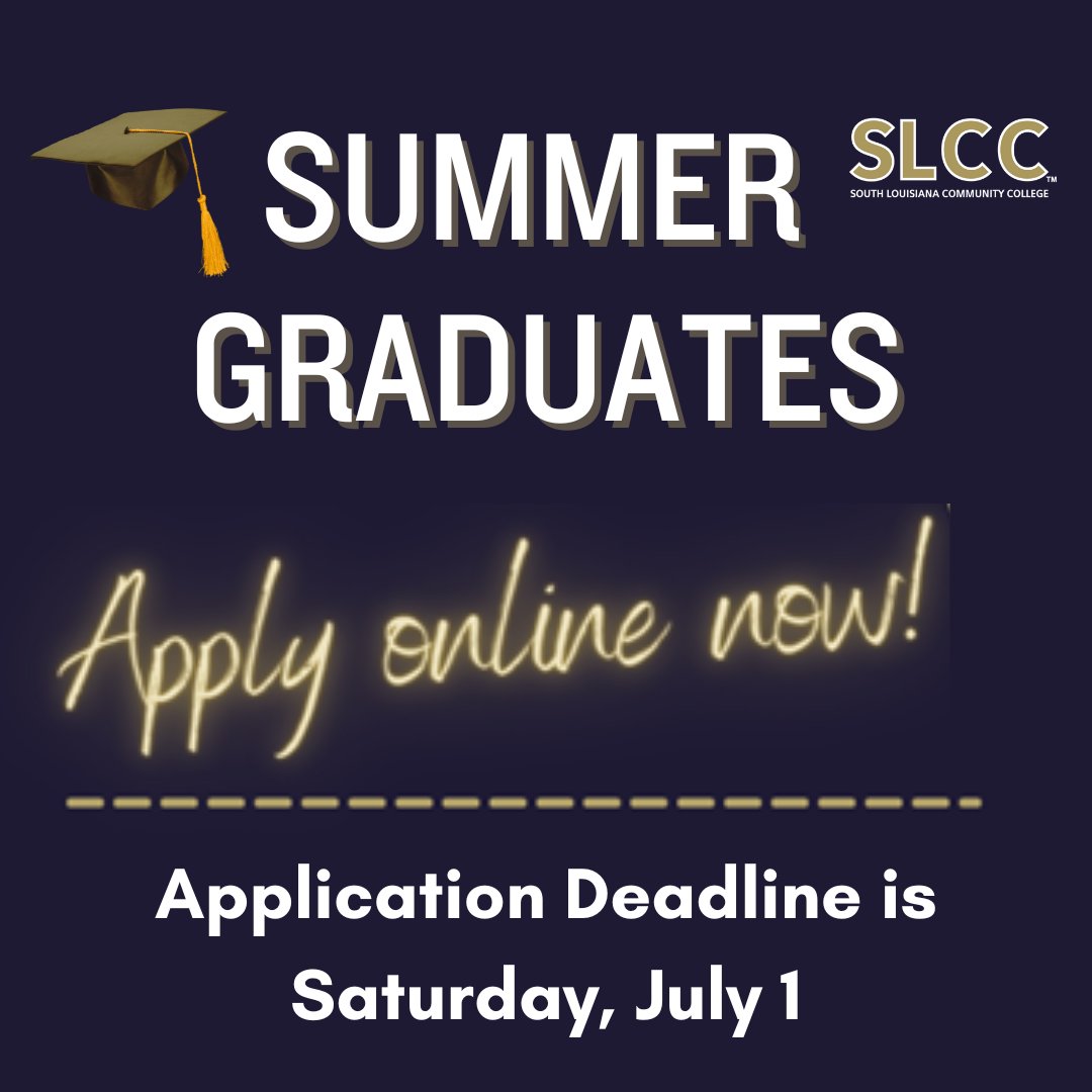 solaccofficial's tweet photo. 🎓🙃Attention summer graduates! Graduation applications are due July 1. For details on how to apply visit https://t.co/CSh4hKjOD4
#SLCCSummer23 #Graduation #GraduationApplication https://t.co/XeoEgnzlqk