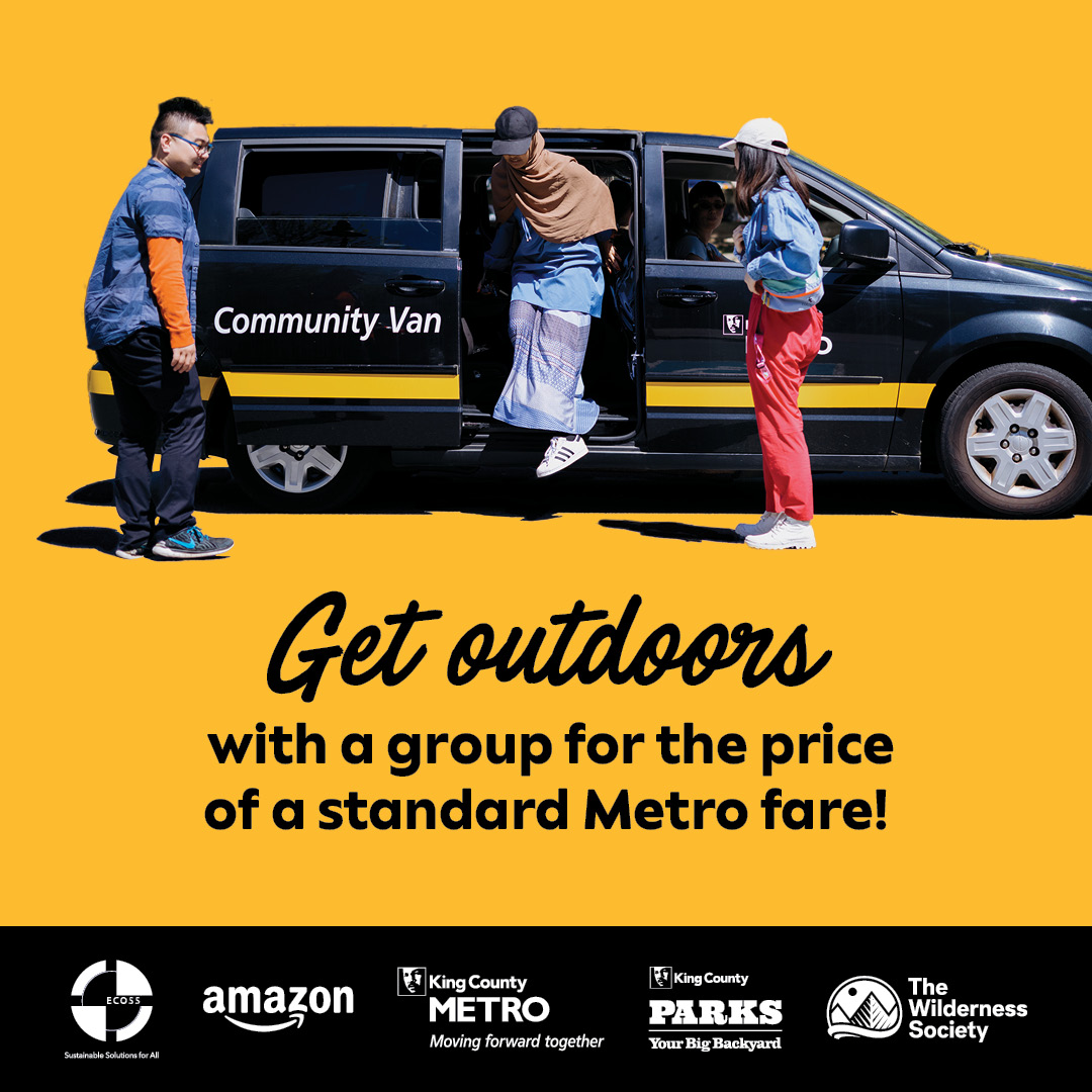 (1/2) Need transportation for your group’s next outdoor outing? Try <a href="/KingCountyMetro/">King County Metro 🚏</a>'s #CommunityVan! Getting to your group's next nature walk, pool visit, soccer game, &amp; more could be just that easy.