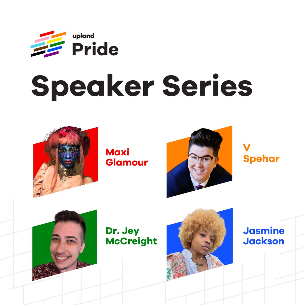 Upland Software (@uplandsoftware) on Twitter photo The Upland Pride #ERG wishes everyone a happy & safe #PrideMonth! To celebrate, they are hosting aPride Month Speaker Series focused on queer artistry, activism, & allyship. Thank you to all our guest speakers: <a href="/MaxiGlamour/">Maxi Glamour</a>, <a href="/vitusspehar/">V Spehar</a>, <a href="/jeymccreight/">Dr. Jey McCreight 🧬🏳️⚧️</a>, & Jasmine Jackson! The Upland Pride #ERG wishes everyone a happy & safe #PrideMonth! To celebrate, they are hosting aPride Month Speaker Series focused on queer artistry, activism, & allyship. Thank you to all our guest speakers: <a href="/MaxiGlamour/">Maxi Glamour</a>, <a href="/vitusspehar/">V Spehar</a>, <a href="/jeymccreight/">Dr. Jey McCreight 🧬🏳️⚧️</a>, & Jasmine Jackson!