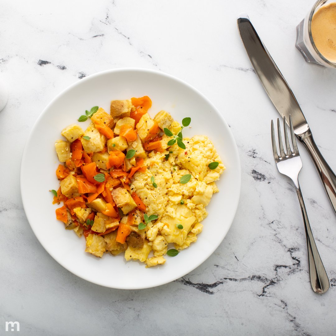 Happy Friday! Add some flavor to your Friday with our Scrambled eggs with Sweet Potato & Bell Pepper 💥

 #modifyhealth #mealdelivery #fiber #ibs #ibsproblems #healthyeating #feelbetter #guthealth #celiac #glutenfree #lowfodmap #lowfodmapdiet #mediterranean