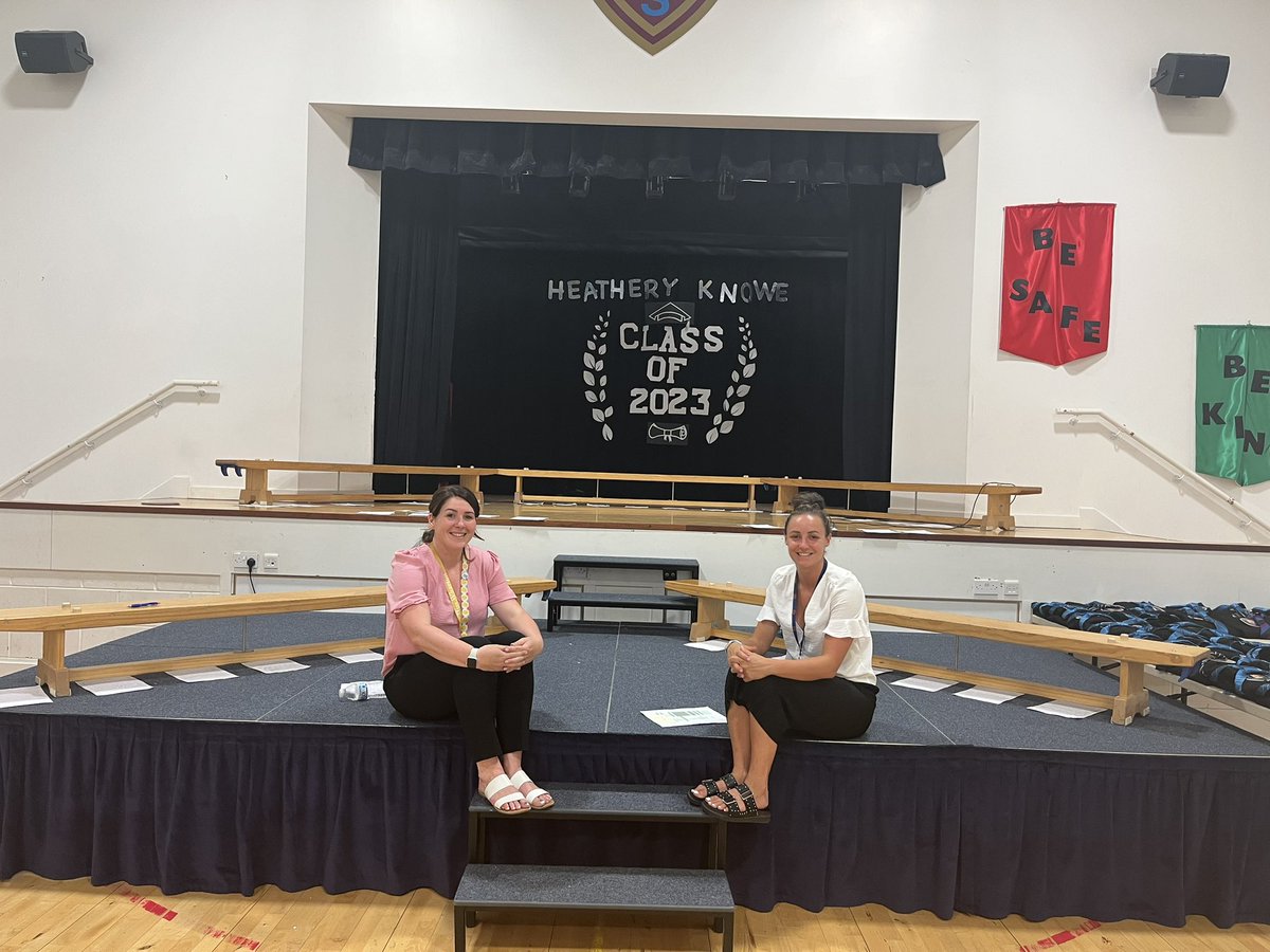 KnoweSchool's tweet photo. We are all set up to celebrate with Primary 7 on Monday. 

The children will enjoy a celebration week to mark the end of their Primary school journey, starting with the leaver assembly on Monday at 10am. https://t.co/1xpBjKNtay