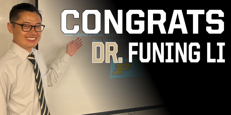 Congratulations Dr. Funing Li for a successful PhD defense with @PurdueEAPS! His defense is titled “On The Production Of Severe Convective Storm Environments In North And South America.” He is advised by Dr. Dan Chavas, of #Purdue EAPS. #boilerup @danchavas