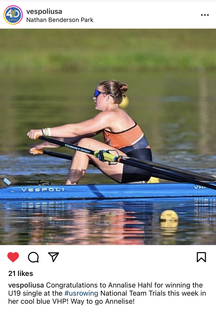 TriangleRowing's tweet image. Thanks @VespoliUSA We can’t wait to cheer on Annelise as she competes with team USA 🇺🇸 @WRALSportsFan @JordanCrammer @ChrisClark_ @TrayABC11 @ABC11_WTVD