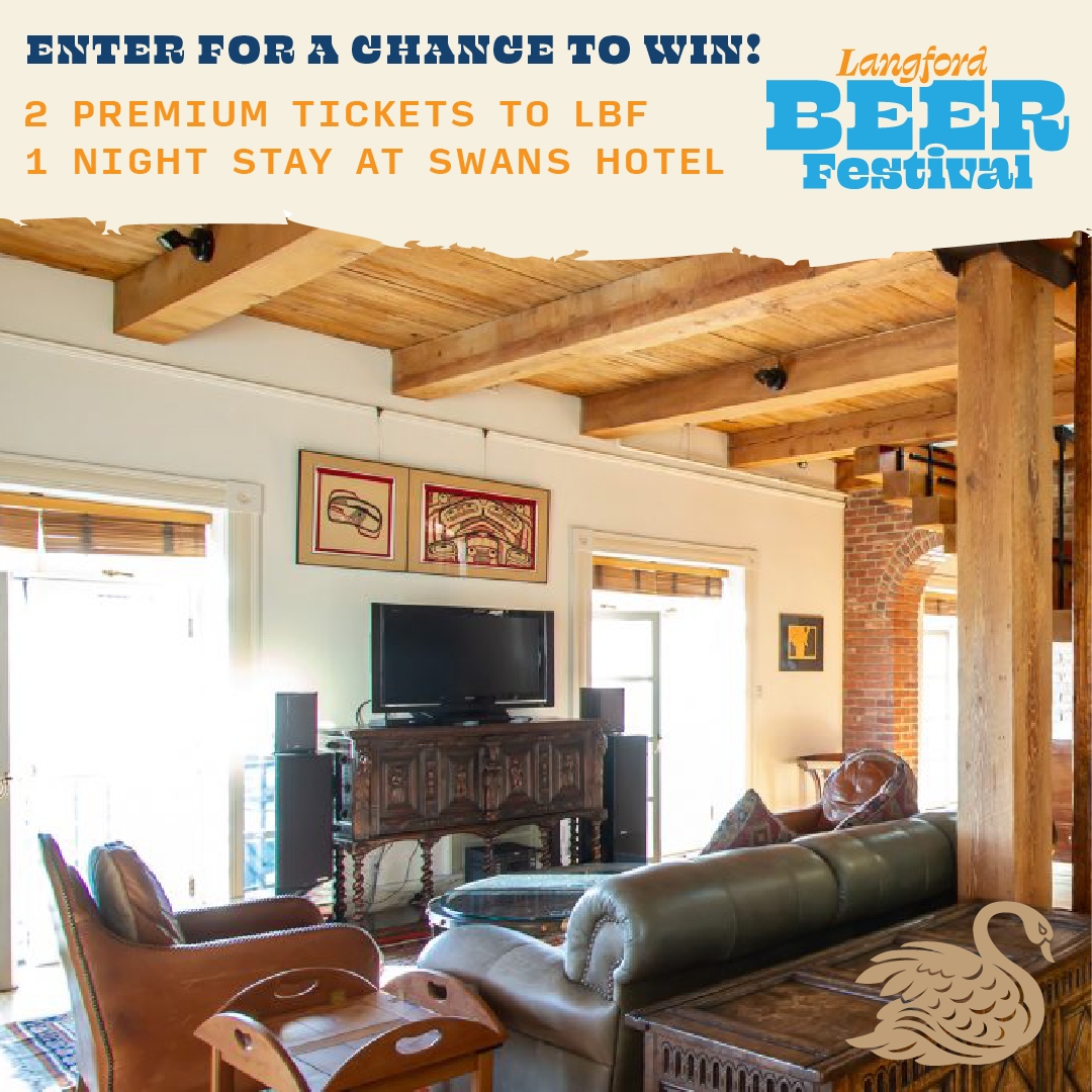 🤩You could win a hop-tastic holiday for Langford Beer Fest at Swans Hotel!🍻 ⁠Go to our Instagram to enter for a chance to win! 
#VictoriaBeerSociety #LangfordBeerFest #LBF23 #VictoriaEvents #YYJEvents⁠