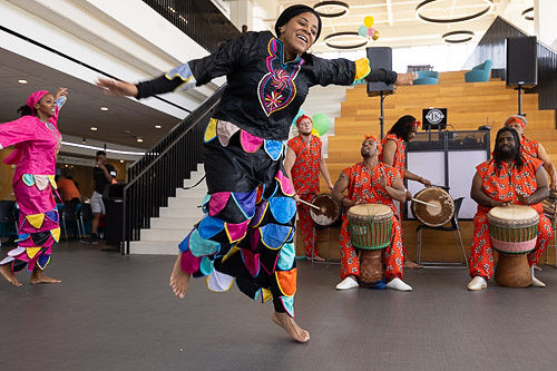 TriCedu's tweet image. Our campuses celebrated #Juneteenth this week with food, film screenings and dancing. Take a look at the celebration from our Metro Campus, and thanks to @djapoarts for the performance!