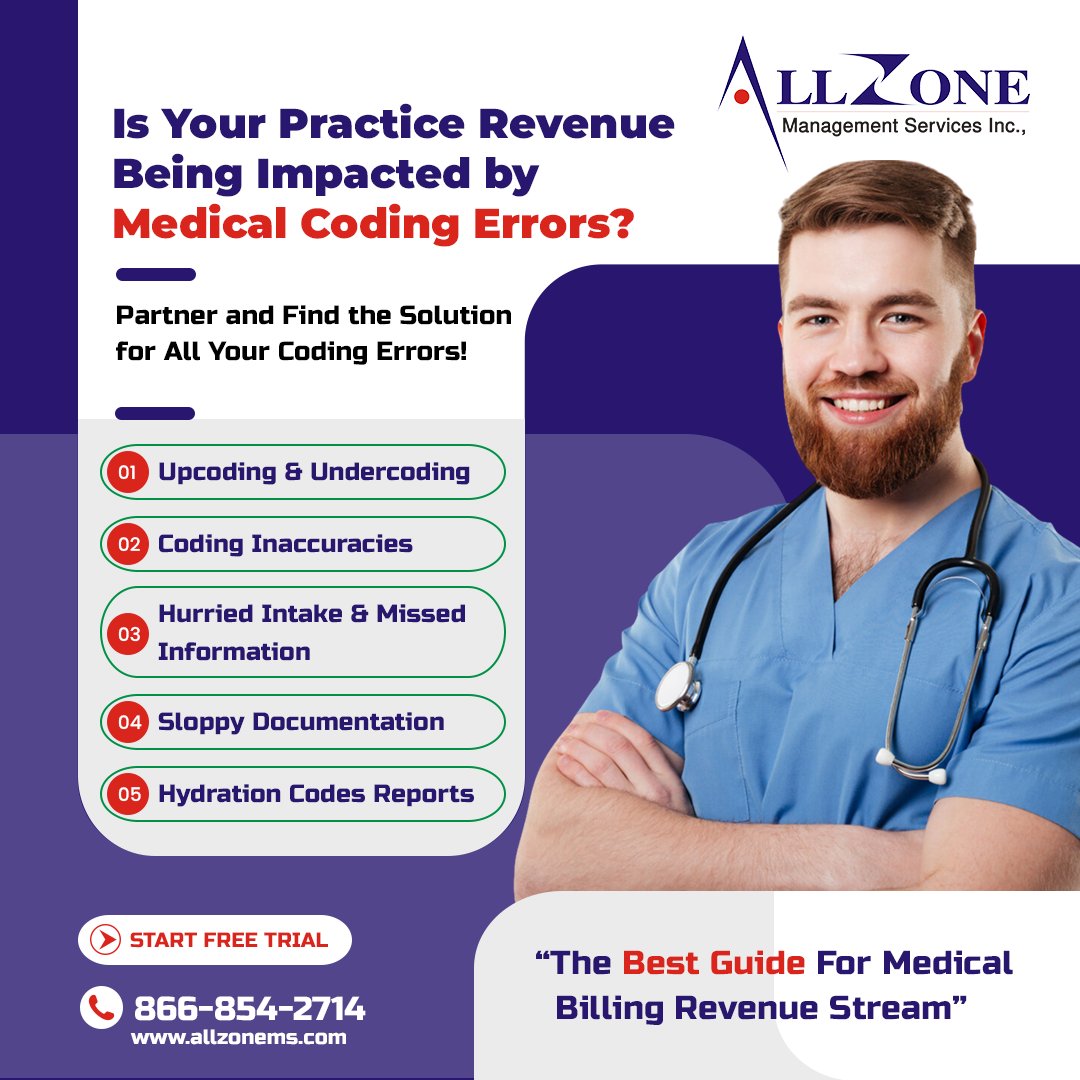 Allzone_Online's tweet image. Is Your Practice Revenue Being Impacted by #MedicalCoding Errors? Let us help! Just partner and free from all your #codingerrors.

Learn more at bit.ly/45I1LIk 

#medicalcodingservices #medicalcodingandbilling #medicalpractice #healthcareprovider #hospital #Allzonems