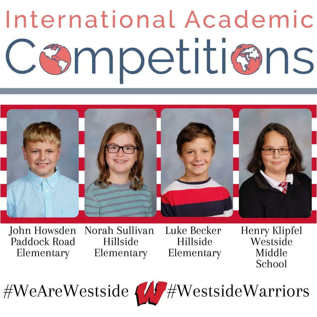 Congratulations to John Howsden, Norah Sullivan, Luke Becker, and Henry Klipfel!

They recently competed in the IAC Nationals in Washington DC!
The four advanced to the Nationals after hours of study and their success in local and state competitions.

#WeAreWestside