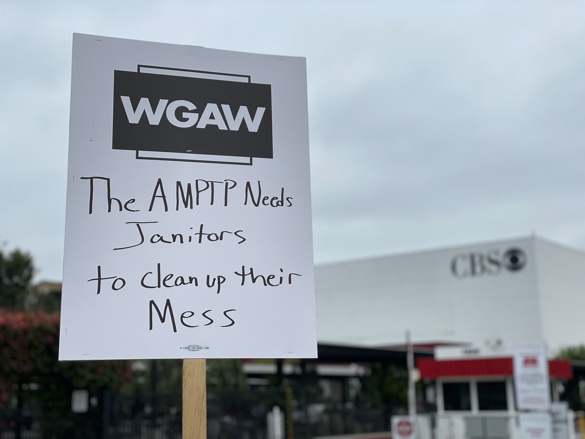 After refusing to make a fair deal with the WGA, The AMPTP had laid off 50 janitors since the work stoppage began May 2.