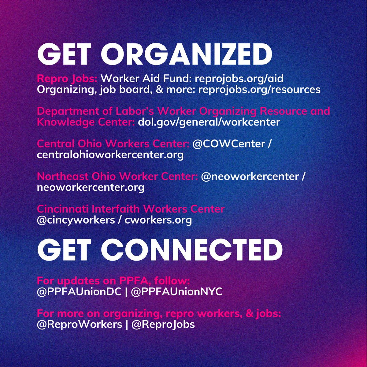 We're stronger together, y'all. 

Whether you're a repro worker out of a job or an accomplice with a couple bucks to spare, check out <a href="/ReproJobs/">ReproJobs</a>' worker aid fund: reprojobs.org/aid