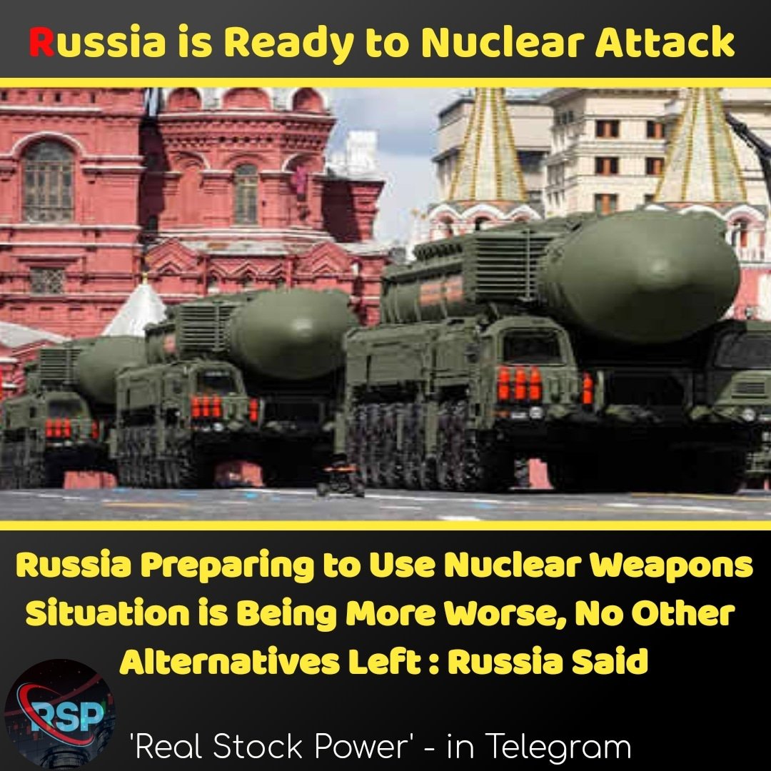 👨🏼‍💻 #Russia Preparing to Use #Nuclear #Weapons
Situation Being Worse🔥 

#RussiaUkrainewar #Ukraine #indianRailway #Cars #war #stockmarketnews #sharemarket #stock #ElectricVehicle #marketupdates #stockmarket #indianstockmarket #marketnews #investing #stockmarketindia #dalalstreet