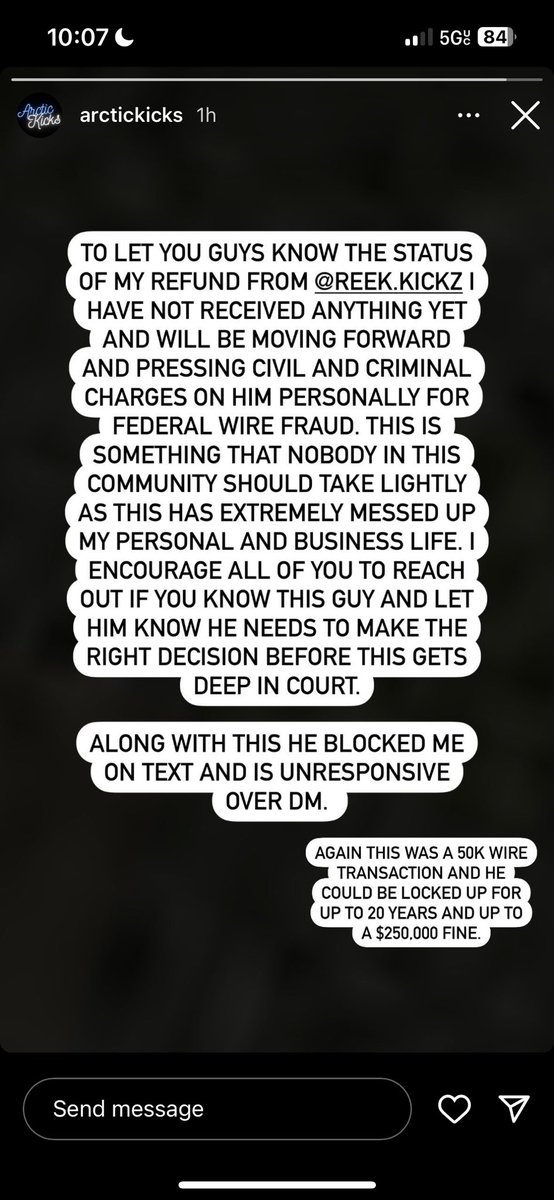 Raphkicksllc's tweet photo. Sneaker community in shambles right now… not a lot of people I’d feel comfortable wiring 50K to these days. https://t.co/t71TEkGCe1