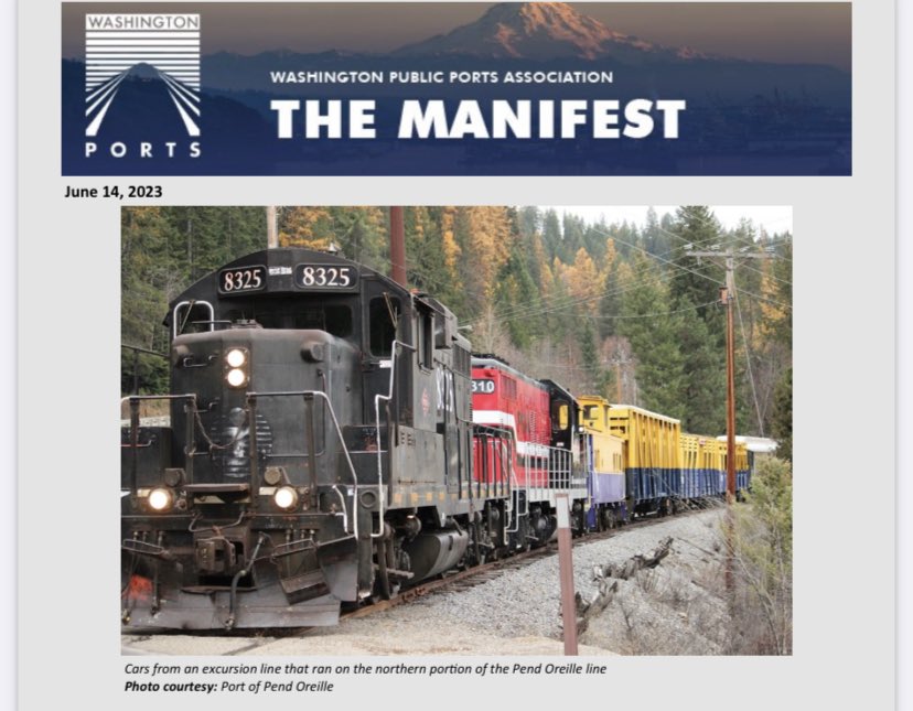 The WPPA Manifest newsletter is out now! Spotlighting the Port of Pend Orielle and their rail and train engine work. Link here: washingtonports.org/blog/manifest-…