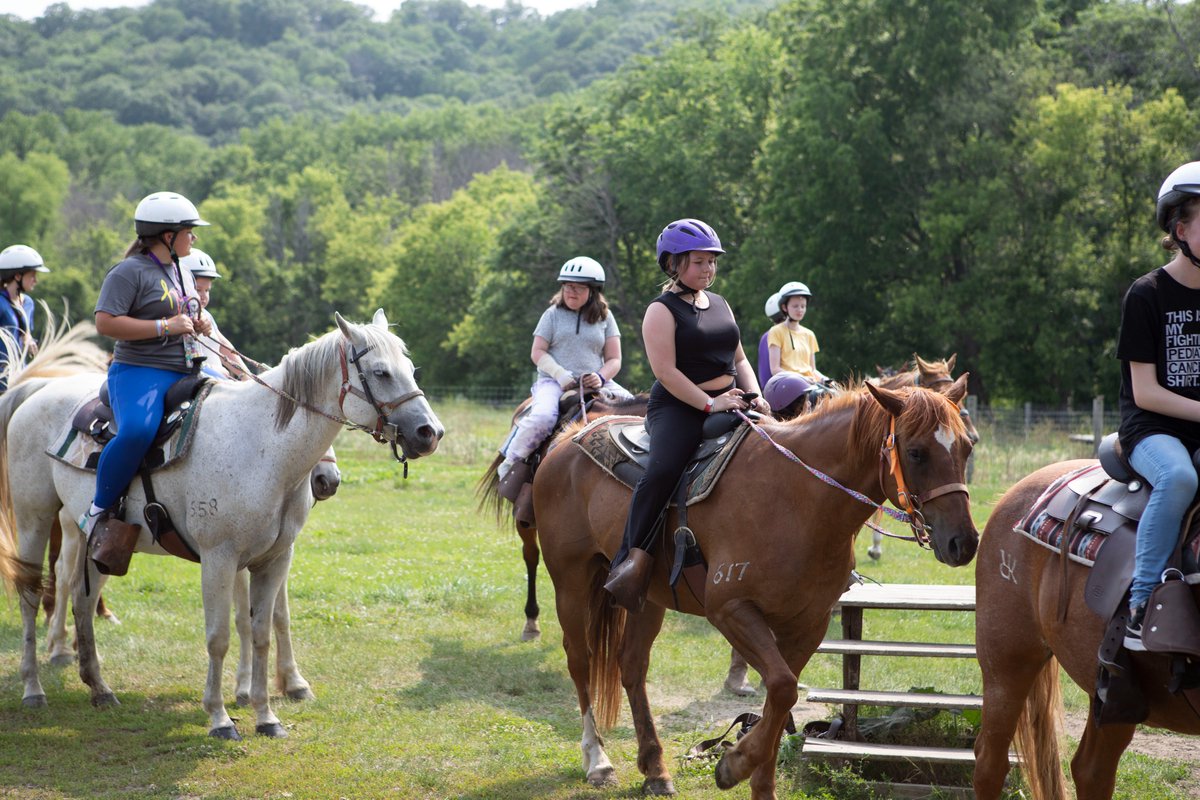 ccc_iowa's tweet photo. Party Thursday at #CampHeartConnection was a bit hot, but it didn't stop Oncology Campers from dominating the Gaga Ball Tournament, riding horses, zip-lining and getting glammed up for the All-Camp Dance! https://t.co/1soDmOa4hA