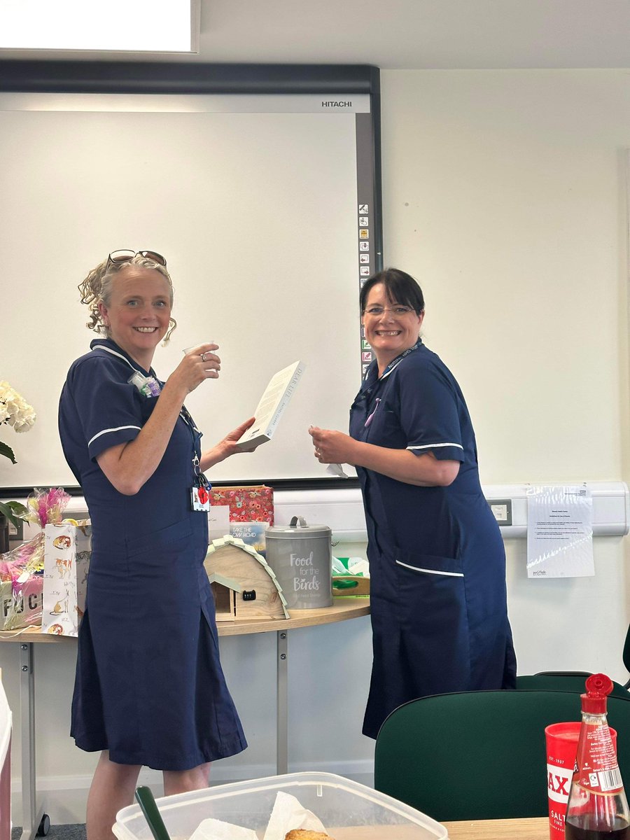 An emotional day for our team as our fabulous DN @MABennett72 moves on to her next adventure 👩🏻‍⚕️Good luck from us all Michele! You will be very missed ❤️ thank you for your knowledge and compassion ❤️ Good Luck!!! 
#DN #Newjob <a href="/NottsHealthcare/">Nottinghamshire Healthcare</a> <a href="/annette_ellison/">Annette Ellison</a>