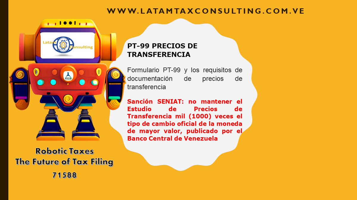 Latamtaxconsul's tweet image. El formulario PT-99 es una declaración  informativa que deben presentar las empresas que realizan operaciones con  partes relacionadas. #PT99 #PreciosTransferencia

Boletín (lectura 5 minutos): bit.ly/3N0kS7H