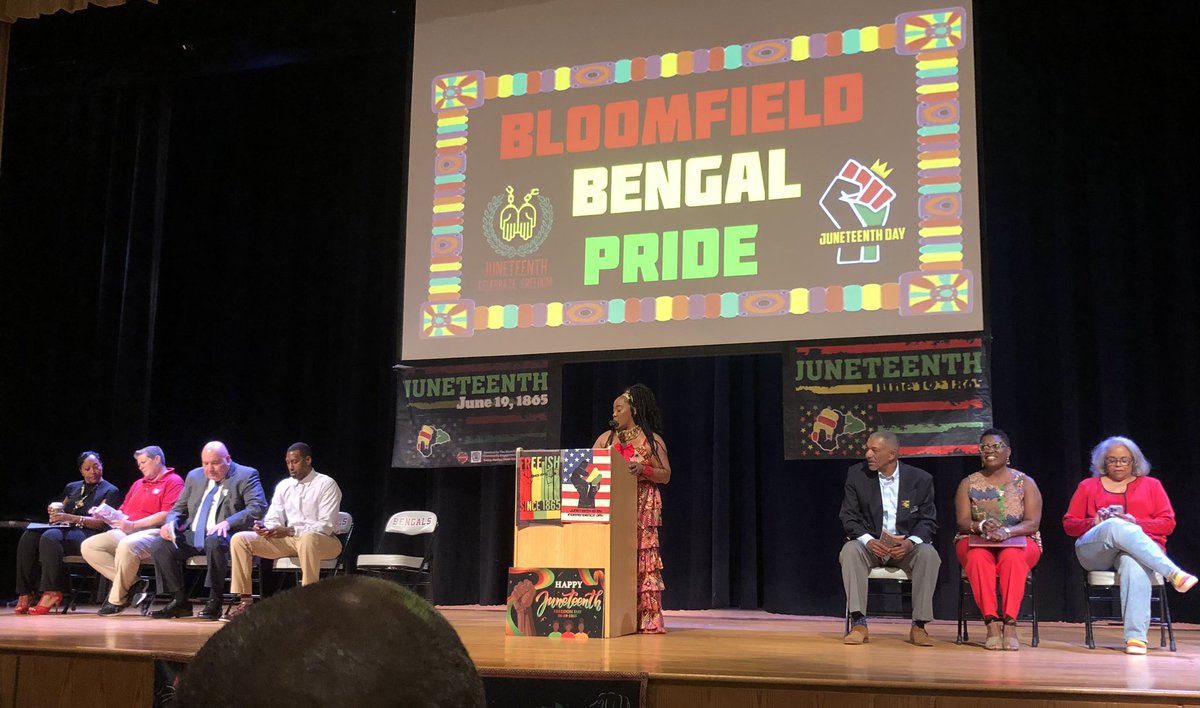 Thank-you Kasey Dudley, #BloomfieldNJ @07003schools Board of Education Vice-President for continuing our District’s Annual Juneteenth program for the third year!