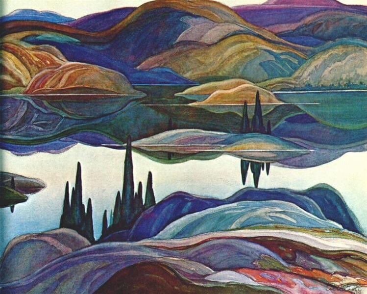 Franklin Carmichael, one of the Canadian Group of Seven. Mirror Lake 1929