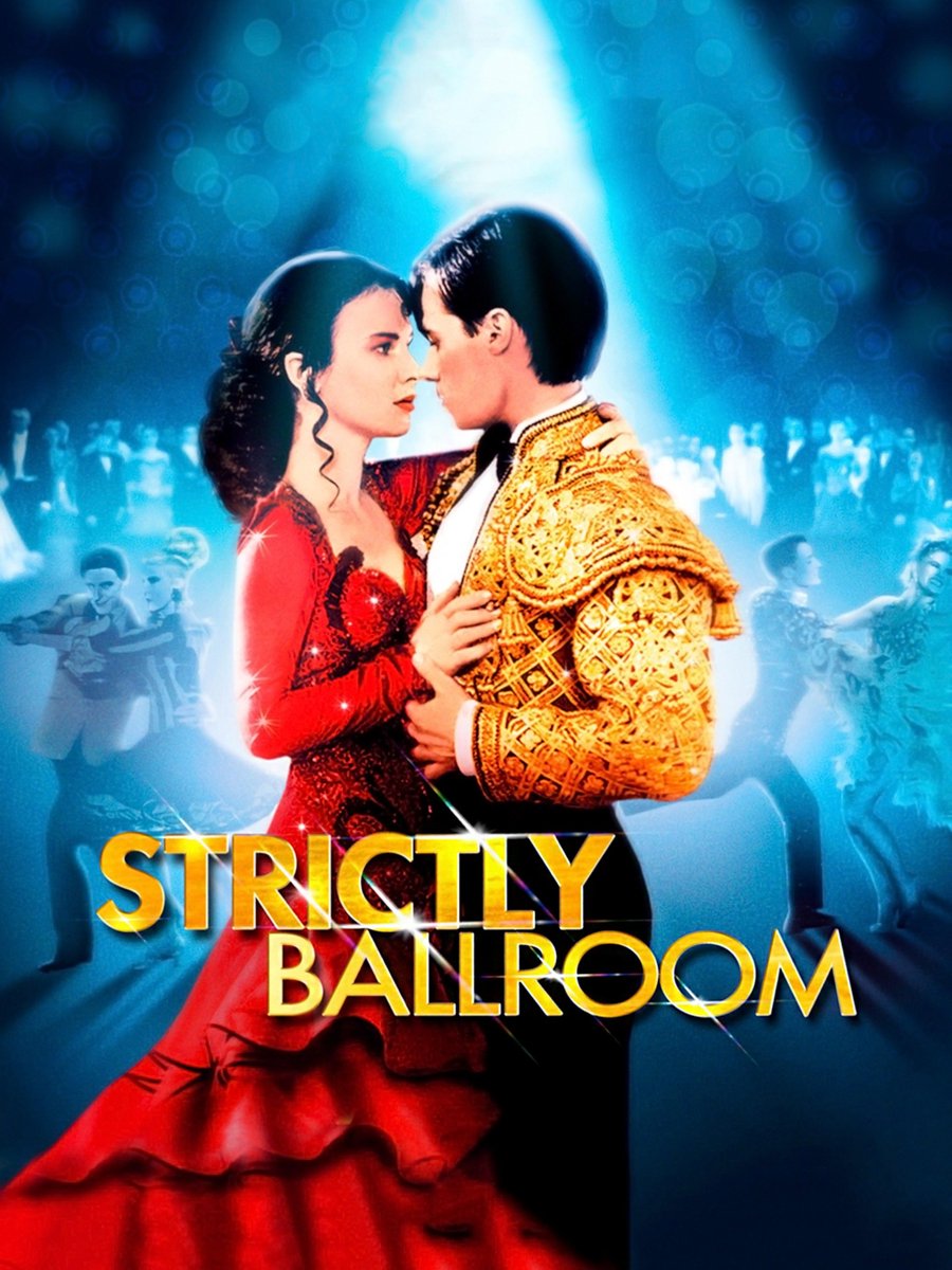 Austenprose's tweet photo. My summer #romcomathon continues with STRICTLY BALLROOM (1992).
This delightful romantic comedy film marked the directorial debut of Baz Luhrmann who later gave us the dazzling Moulin Rouge (2001).
There is so much to love about this one - dancing, drama, romance, costumes, humor, and a fabulous story. More info: https://t.co/BlGz3FdI72 #RomCom