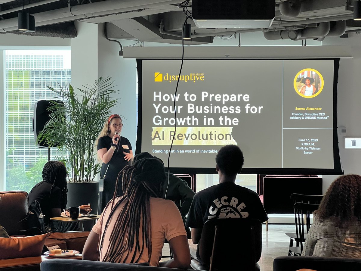 ApprenticesTech's tweet image. 👏Excited to have our Tech Accelerator participants attend today's "Prepare Your Business for Growth in the AI Revolution" workshop led by @seemaalexander, founder of Disruptive CEO Advisory and creator of the UNIQUE method.
#TechAccelerator #AIGrowth #UNIQUEMethod #BuildWithin