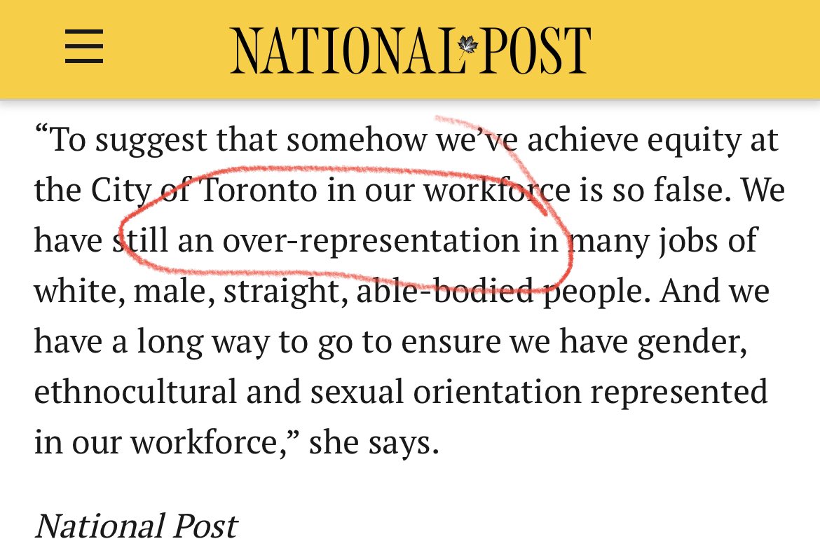 A former Toronto City Council woman and NDP said the quiet part out loud.

Is this both racism and discrimination? 🤔