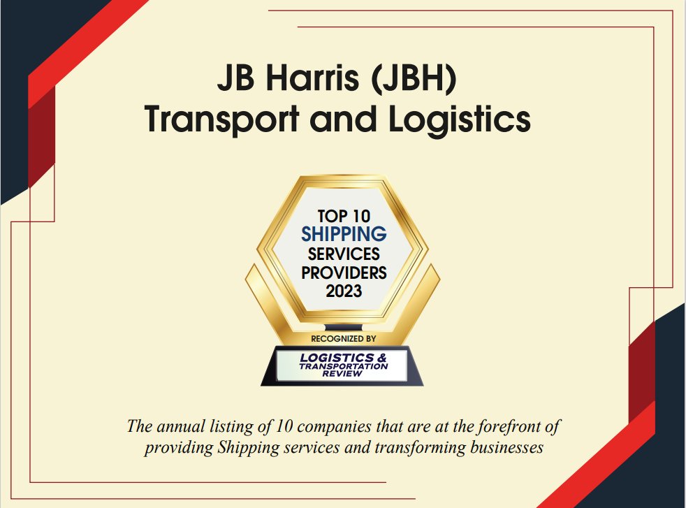 JBH is extremely proud to announce that we have earned a spot on the Logistics and Transportation Review Top 10 Shipping Services Provides 2023 list! If you are in need of any shipping services check out our website! jbharrisgroup.com

#freight #transportation #logistics…