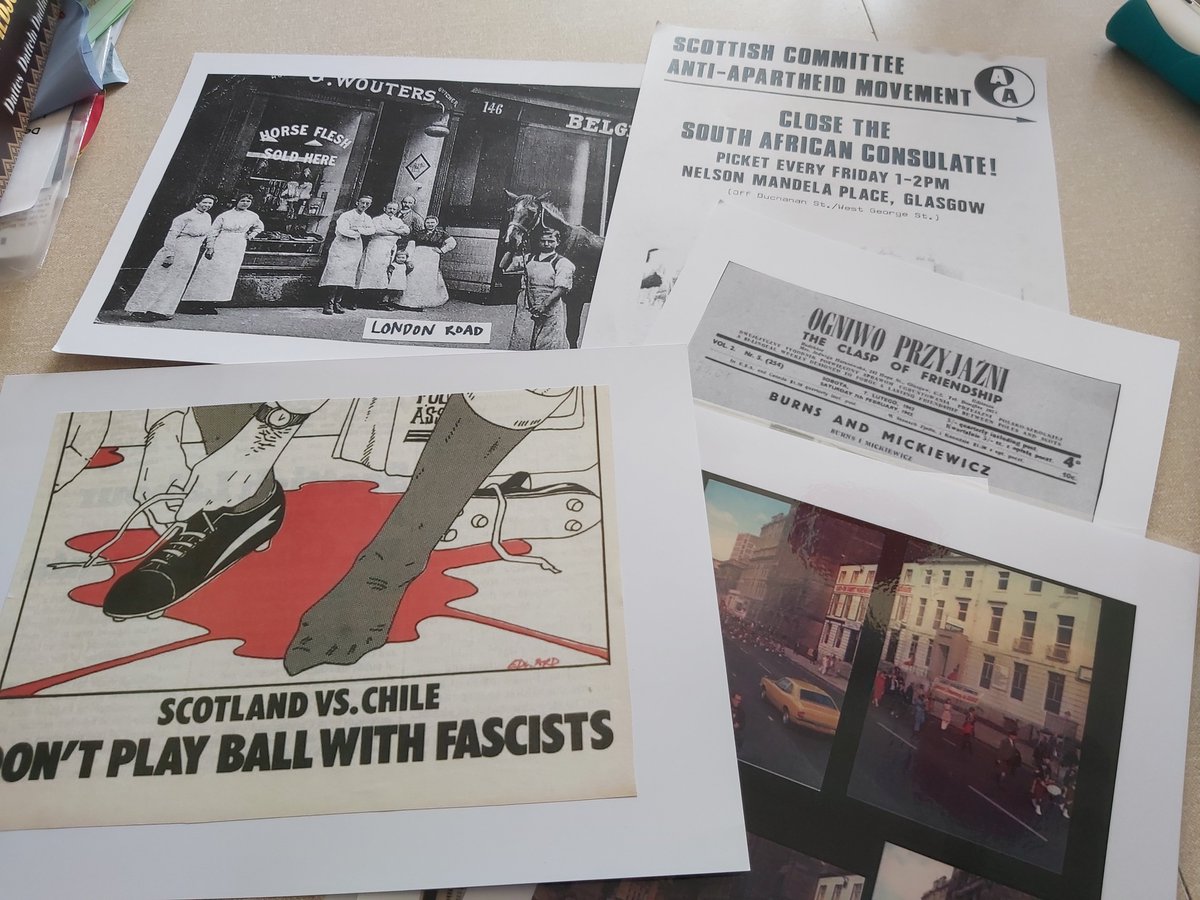 Preparation for tomorrow's #RefugeeFestScot refugee histories tour, which takes in utopian socialist poets, Cardross Seminary, race riots, football, horse meat and direct action. And much much more!