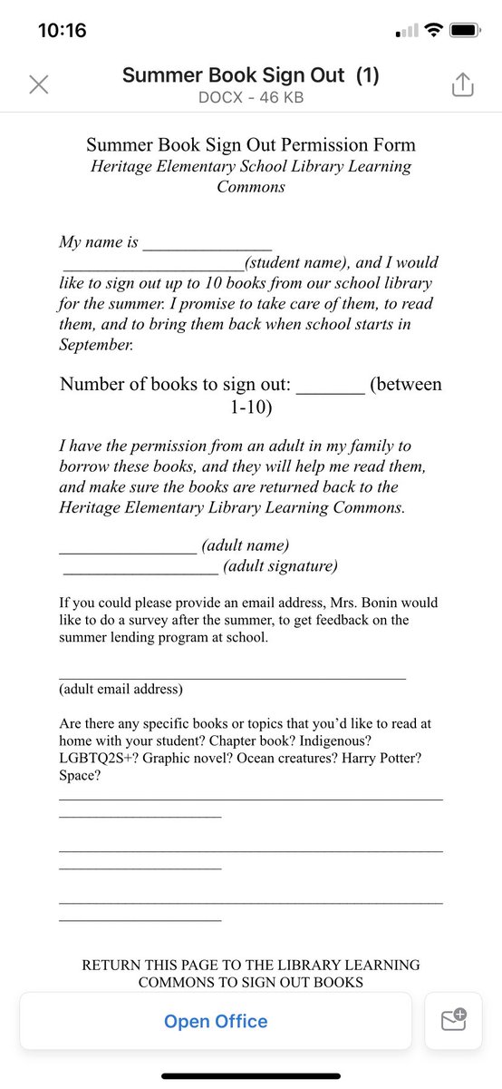 Getting ready for the summer books sign out at our elementary school! I like to have family communication before a student takes home 10 books. #setthebooksfree @bctla <a href="/CdnSchoolLibrar/">Cdn School Libraries</a>