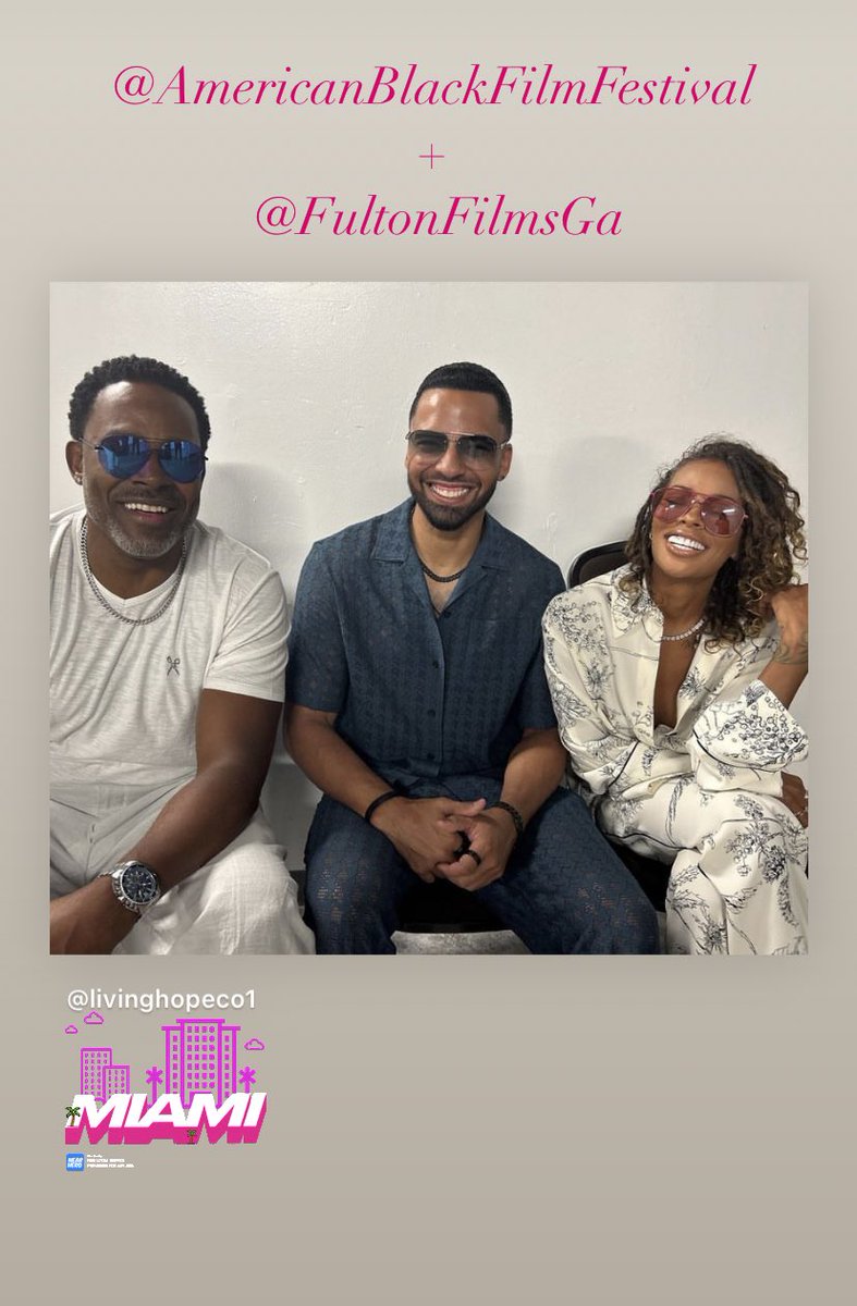 FultonFilmsGA's tweet photo. #Update from 🌴Miami #ABFF2023 ⭐️@EvaMarcille tells us what’s next for her while on stage with @FultonFilmsGA @ABFF for “Production in the Heart of the Peach.” 🍑 🎤Let’s listen to the model/actress/writer. 🔊
🎥🎬
@FultonInfo
@FutonArts
#FilmedInFulton
#CoolPeopleHotContent https://t.co/TXyV6Vjr7T