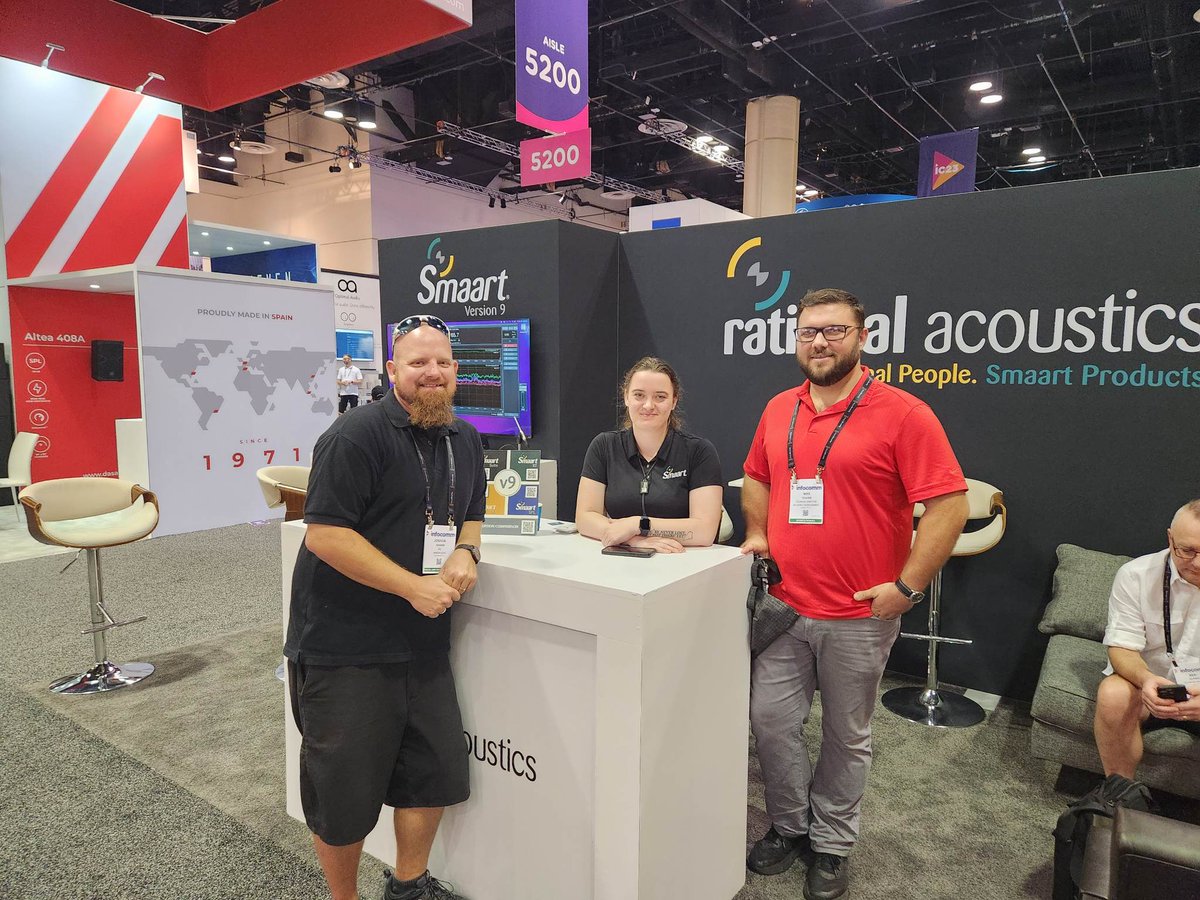 NESCom's tweet photo. Lots of NESCom alumni meet ups at @InfoComm 2023 in Orlando including Josh Mason ('08), Hannah Goodine ('21), Wes Thayer ('11), Zach Lacroix ('19), and Matt Dailey ('17). #thisisNESCom #InfoComm23 https://t.co/pvbWPR6fRC