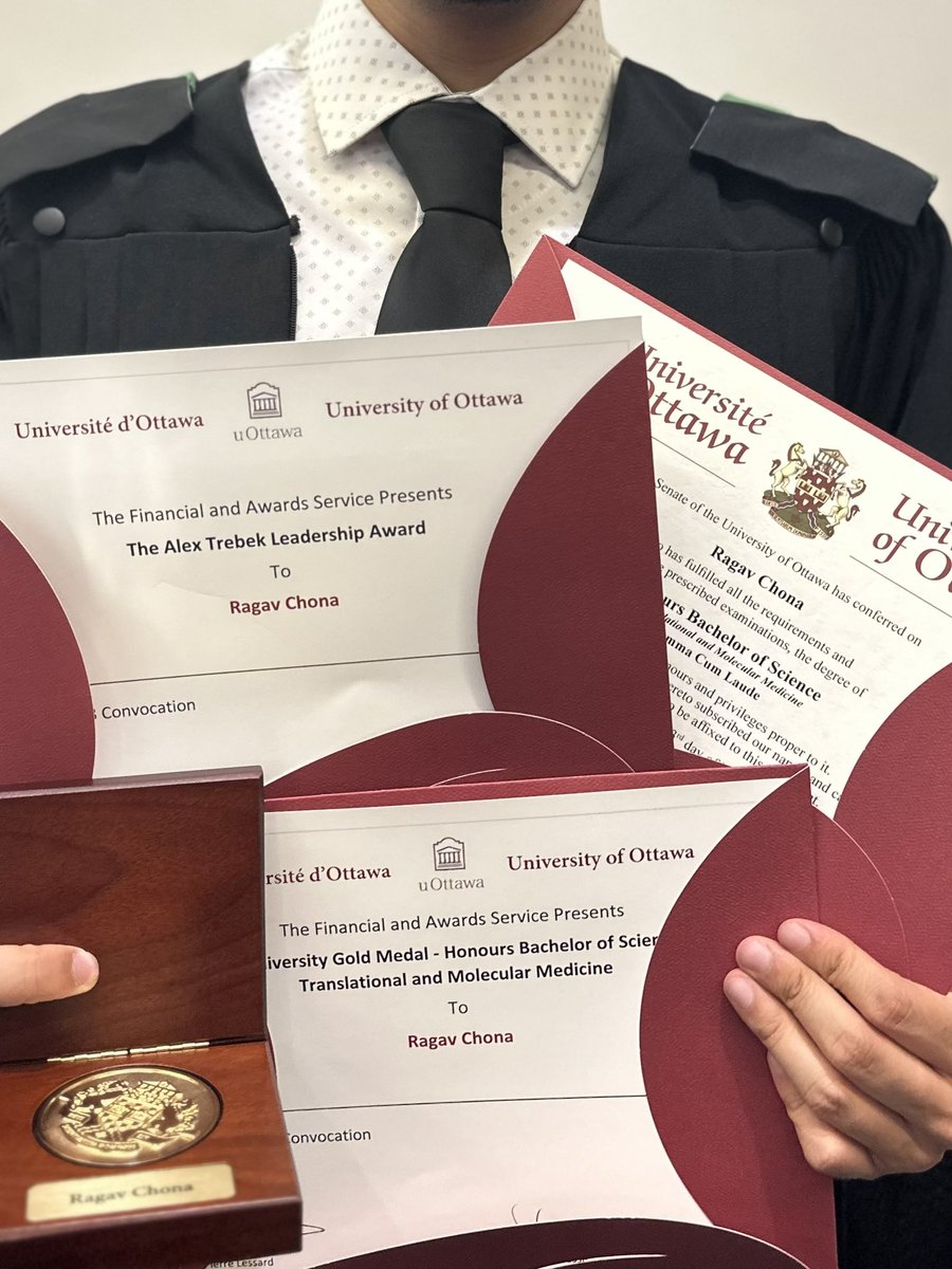 ragavchona's tweet photo. I’m thrilled to share that I’ve graduated from the TMM program as a gold medalist! A HUGE thanks to @uOttawaTMM and my amazing peers, @uOttawaMed professors, and mentors for all their support in helping me achieve so much at uOttawa. Next stop, medical school @uoftmedicine!! 🩺 https://t.co/bVcFmHSlOp