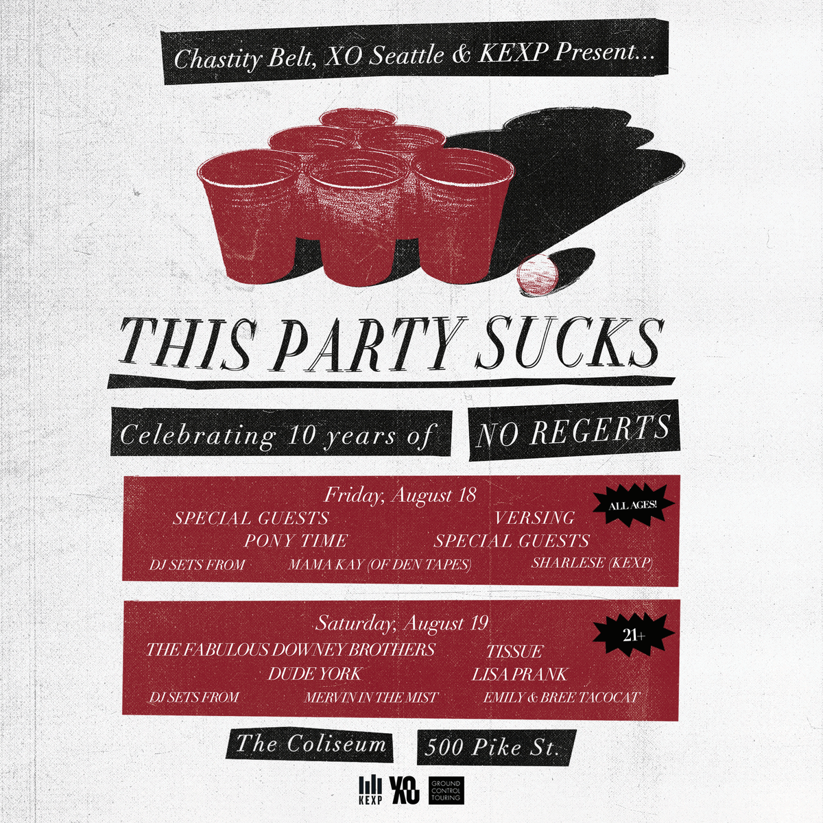 CHAST1TYBELT's tweet photo. This Party Sucks support has been announced! Help us celebrate 10 years of No Regerts with two nights of great music, fun, and friends. Tickets on sale now: https://t.co/bKdPxsTsOb https://t.co/oXfuFHsPfx