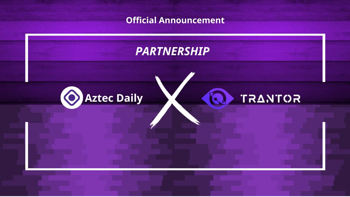 Fantastic announcement!

We're excited to partner with <a href="/TrantorDAO/">Trantor</a>, the Web3 platform that expedites task completion.

Our collaboration aims to offer more extensive coverage and insights into the web3 movement.

Stay tuned for <a href="/aztecdaily/">Aztec Daily</a> updates! 

#AztecDaily #Aztec #BitDAO