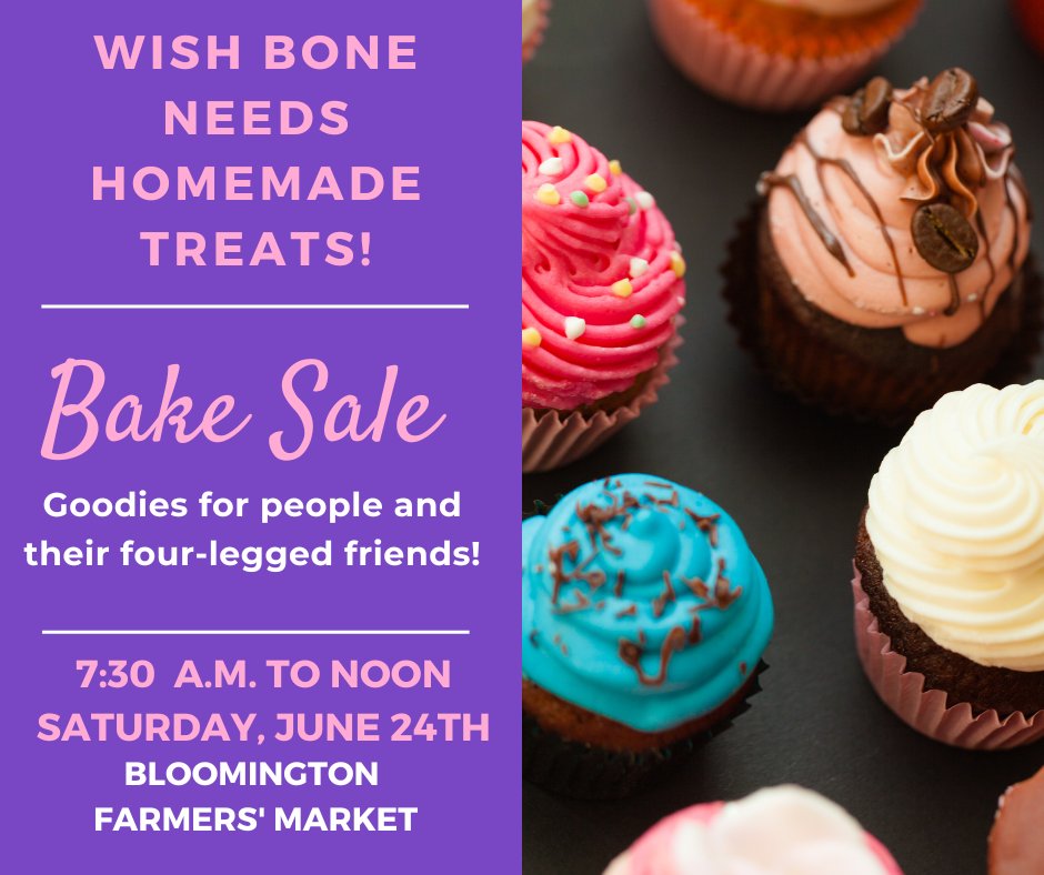 We need your baking talents! Please consider making some goodies for our bake sale at the Bloomington Farmers' Market this month! #blono #wbcrdogs #adoptdontshop #rescueworks conta.cc/3XfNoqH
conta.cc/3XjlI4j
