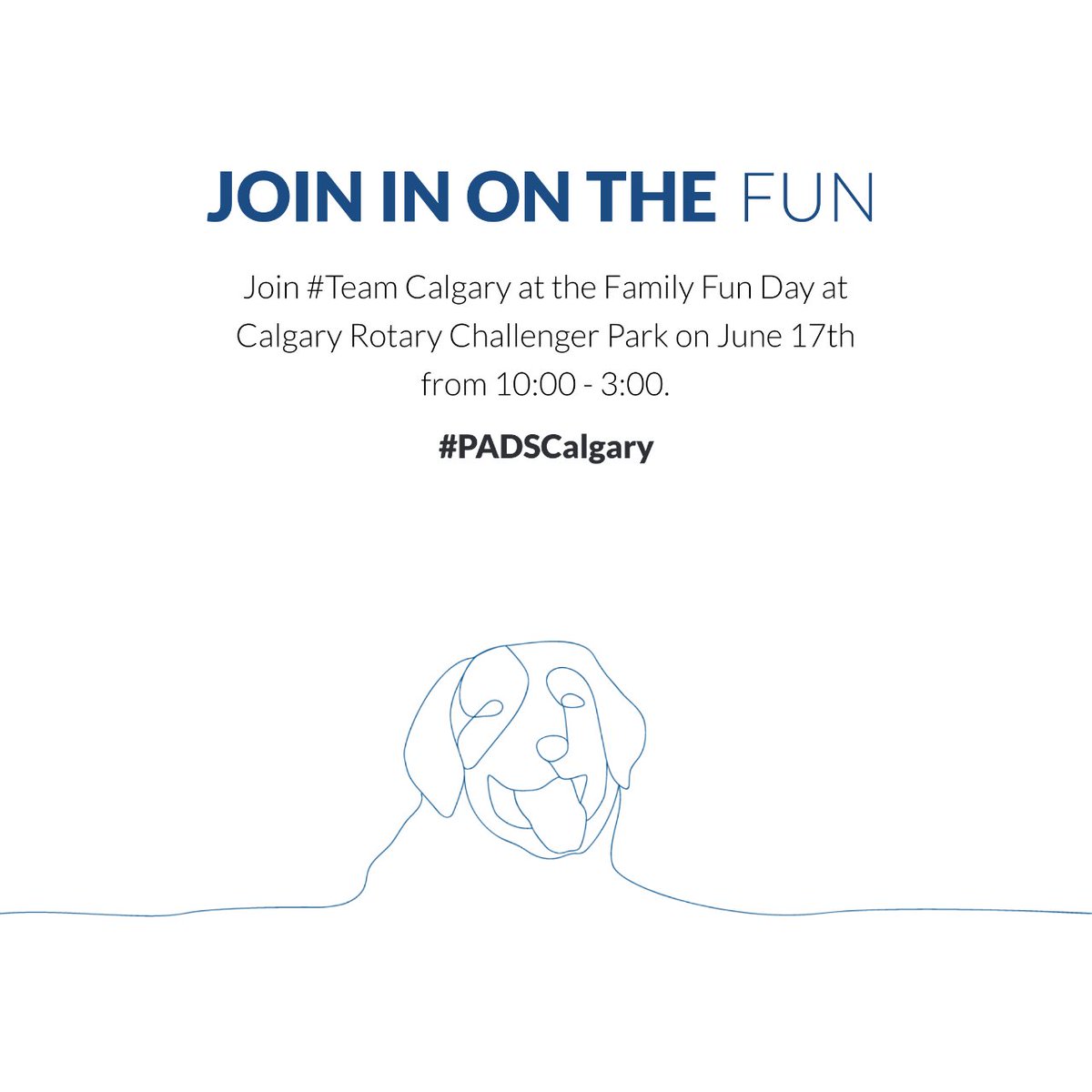 PADSdogs's tweet image. Join the Calgary Team at the Family Fun day this weekend from 10:00- 3:00.  The day is packed full of Free programing including Wheelchair Basketball / Tennis / Fencing Demonstrations, Indigenous Dancers and activities for the whole family to enjoy.  

#PADSDogs #PADSCalgary